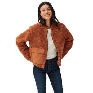 Lucky Brand Utility Teddy Coat Glazed Ginger